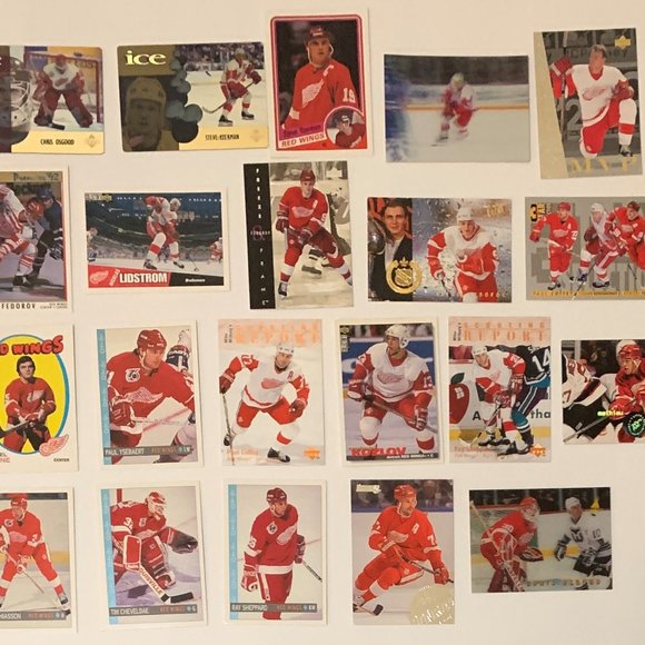 Detroit Red Wings Vintage NHL Hockey Cards - Lot of 21 w/ Yzerman, Fedorov - Picture 1 of 13